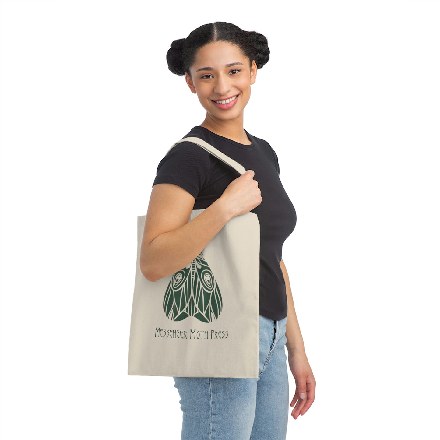 Messenger Moth Press Logo Canvas Tote